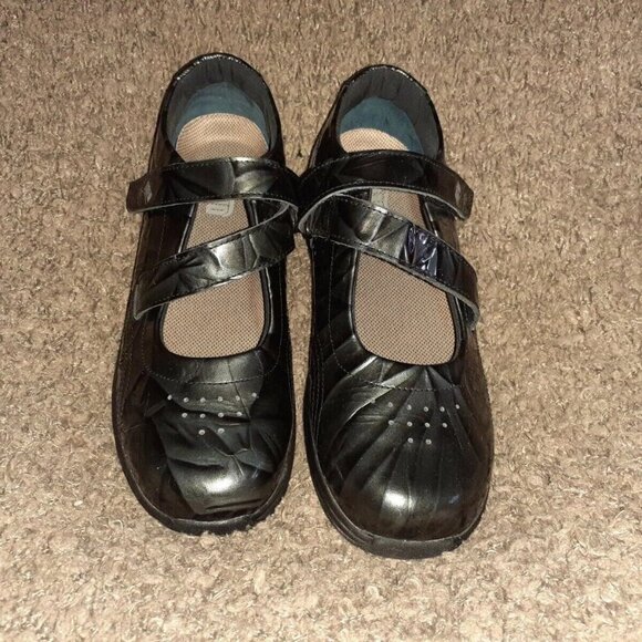 DREW-Last Orchid-Gray-Patent Leather Mary Jane Diabetic Comfort-SZ 8.5-Near Mint - Picture 4 of 7